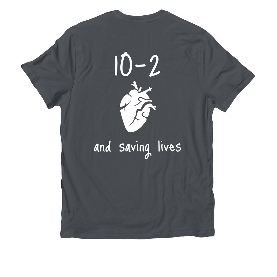 Goosin?, a Terrain Grey Allmade Organic Cotton Unisex Tee (back-view)