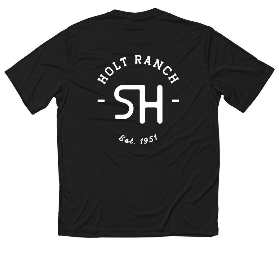 Performance TShirt, a Black Classic Performance Tee (back-view)