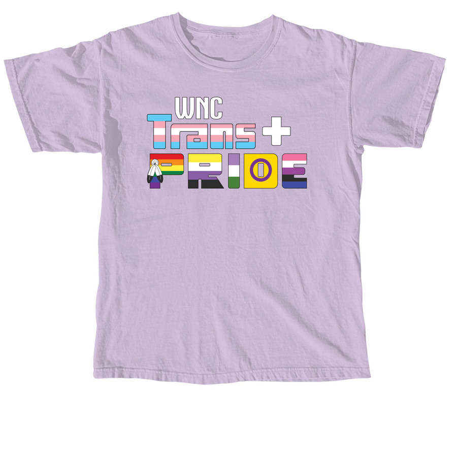 WNC Trans+ Pride, a Orchid Comfort Colors Unisex Tee