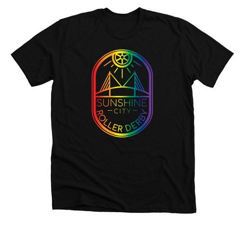 SCRD Pride Logo, a Solid Black Blend Premium Unisex Tee