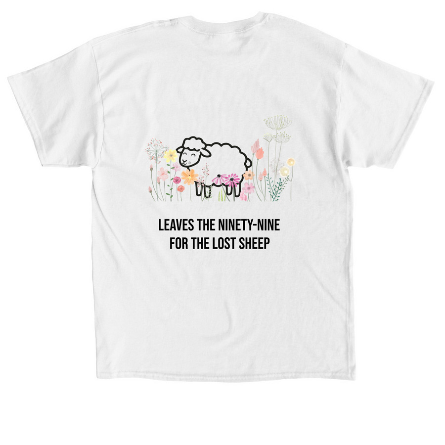For the One - White&nbsp;, a White Classic Unisex Tee (back-view)