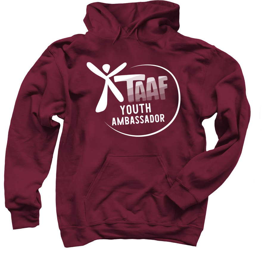 TAAF Youth Ambassador 2, a Maroon Pullover Hoodie