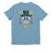 Bee Friendly, a Arctic Blue Allmade Organic Cotton Unisex Tee (back-view)