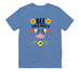 Youth Bee Friendly, a Azure Blue Allmade Youth Eco Triblend Tee (back-view)
