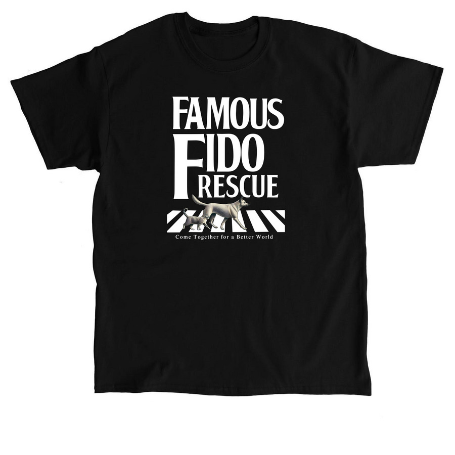 Famous Fido Rescue, a Black Classic Unisex Tee