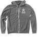 FSD Logo Apparel, a Deep Heather Zip Up Hoodie