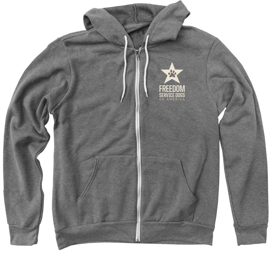 FSD Logo Apparel, a Deep Heather Zip Up Hoodie