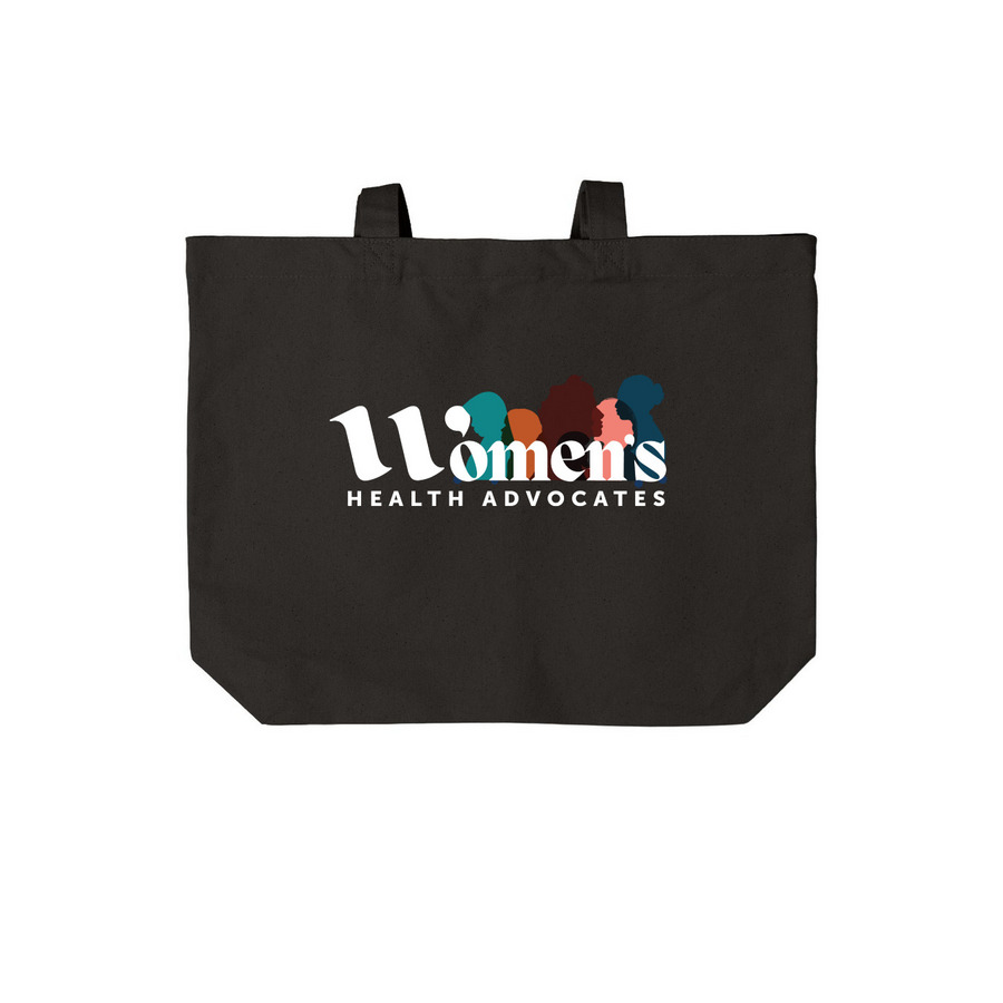 WHA Cotton Canvas Tote, a Deep Black Cotton Canvas Tote Bag