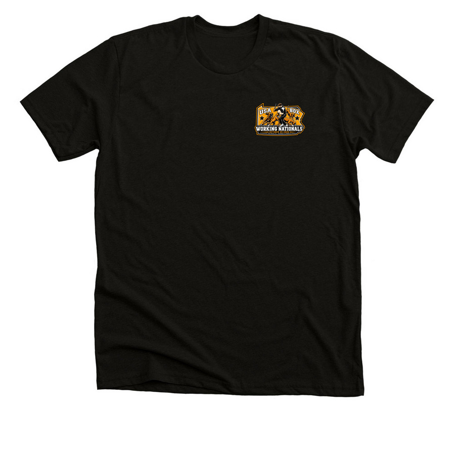 USA-BOX WBC 26, a Black Heather Premium Unisex Tee