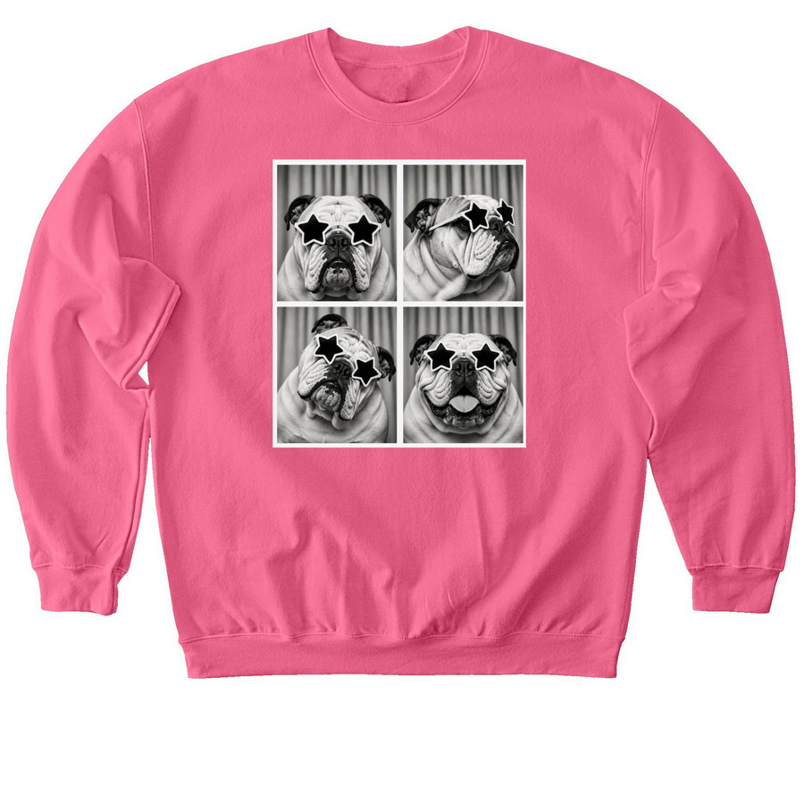 Bulldogs Photo Booth, a Pink Lemonade Softstyle Crewneck Sweatshirt