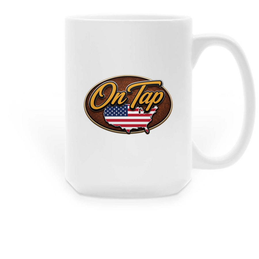 On Tap News Mug, a White Large Coffee Mug