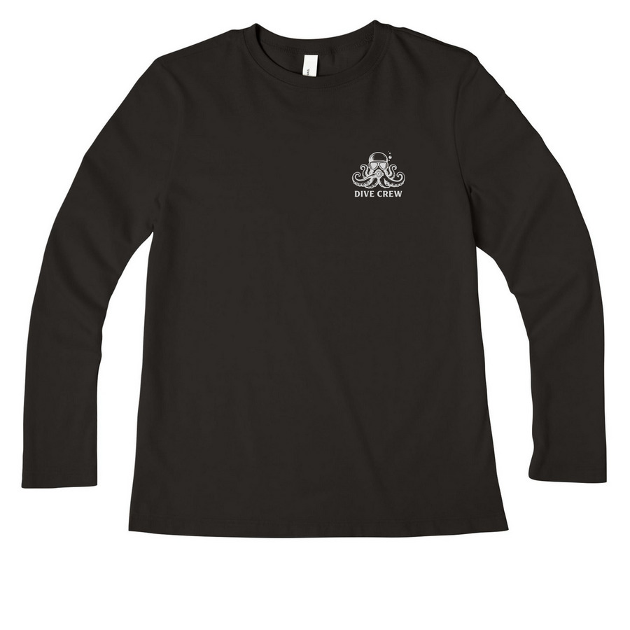 Women's L/S & Sweatshirts, white logo, a Black Women?s Premium Long Sleeve Tee