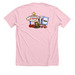 CC2026, a Heather Pink Premium Unisex Tee (back-view)