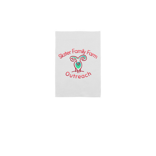 Slater Farm Fundraiser Shop, a White 12" x 18" Yard Flag