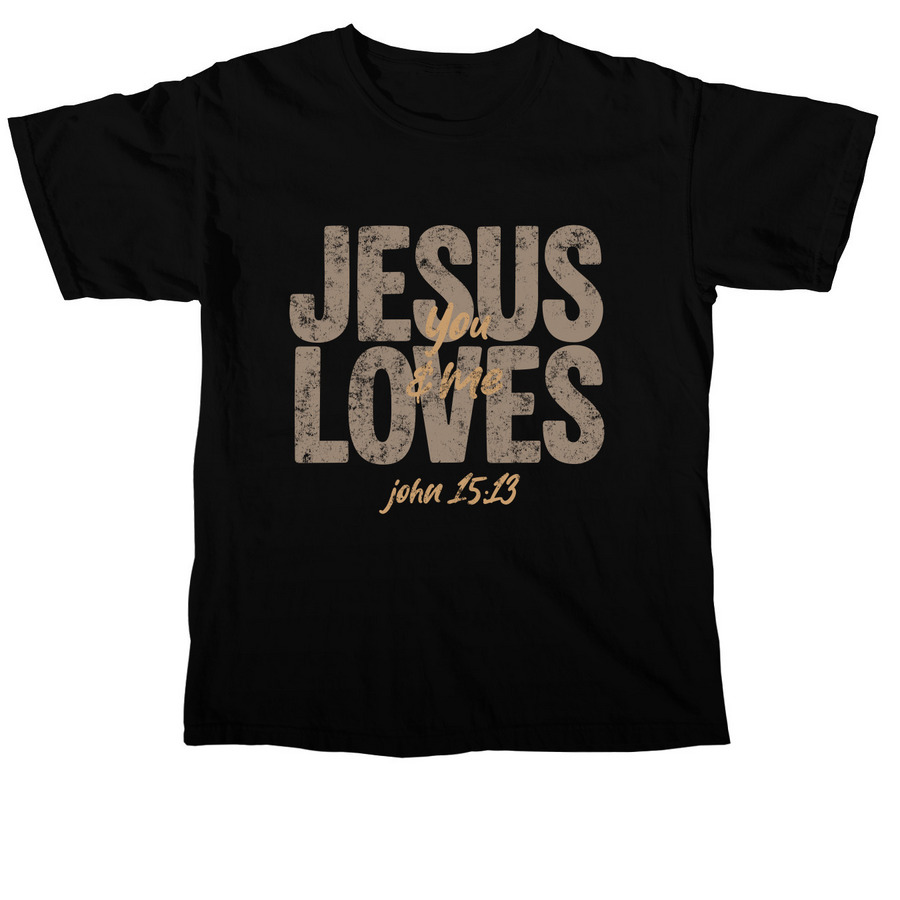 Jesus Loves, a Black Comfort Colors Unisex Tee