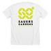 SGCA on White, a Solid White Blend Premium Unisex Tee (back-view)