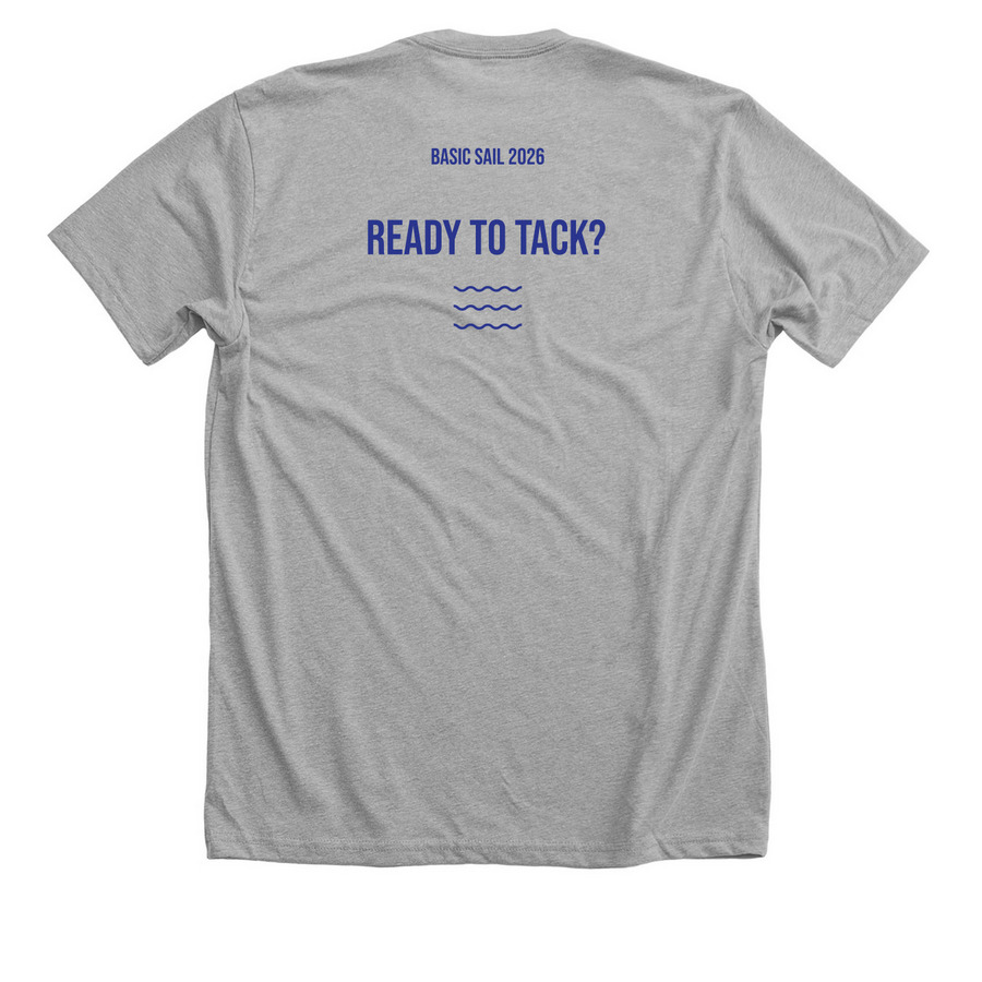 Basic Sail Gear, a Athletic Heather Premium Unisex Tee (back-view)