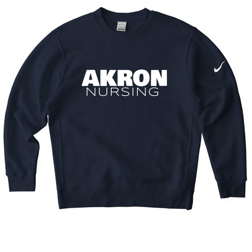 Nike Akron Nursing Crew Sweatshirt&nbsp;, a Midnight Navy Nike Club Fleece Crewneck Sweatshirt