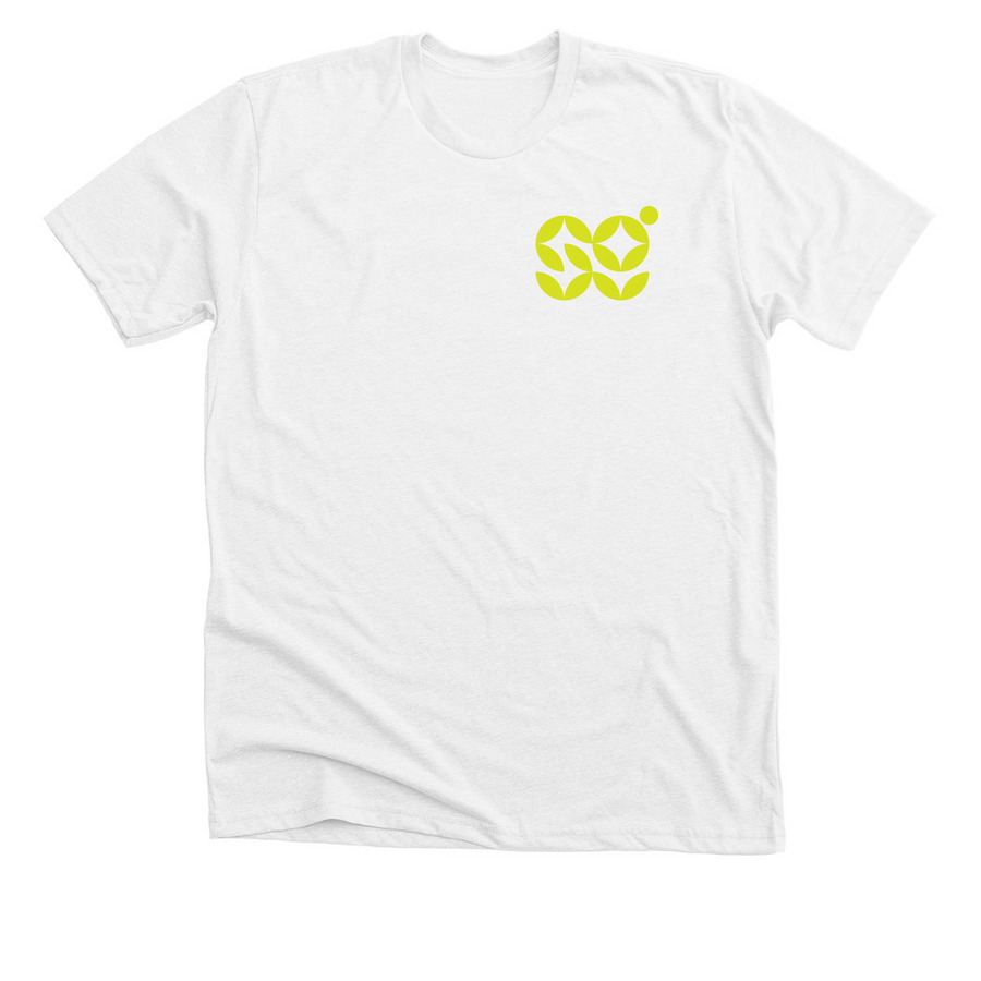 SGCA on White, a Solid White Blend Premium Unisex Tee