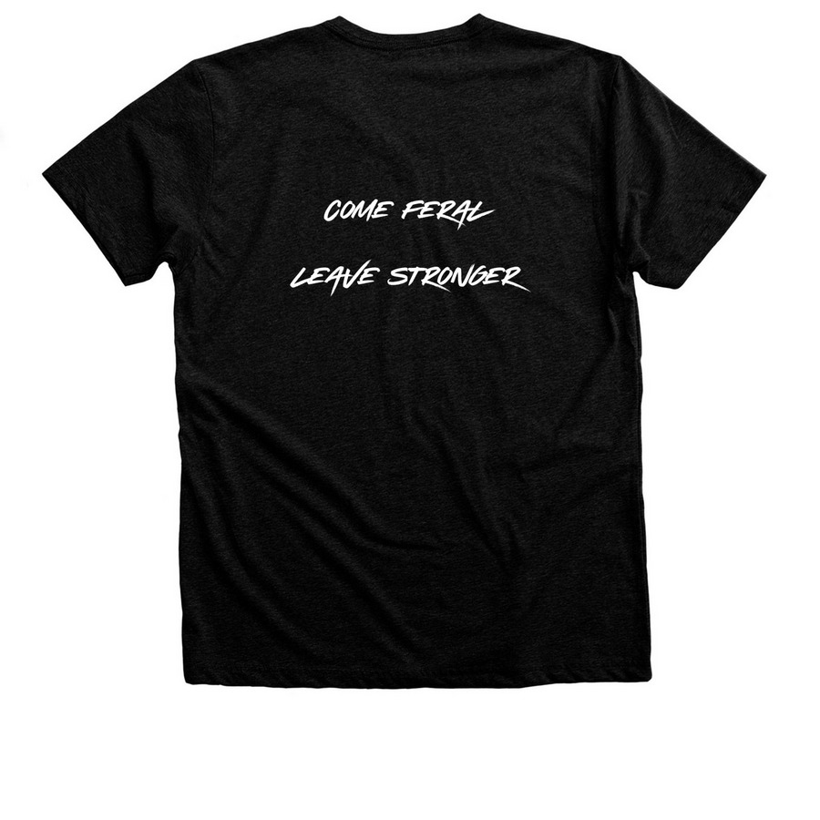 PIKES PEAKS WOMEN?S RUGBY, a Black Heather Premium Unisex Tee (back-view)