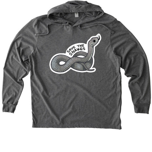 Black Mamba Tee, a Aluminum Grey Allmade Eco Triblend Hoodie Tee