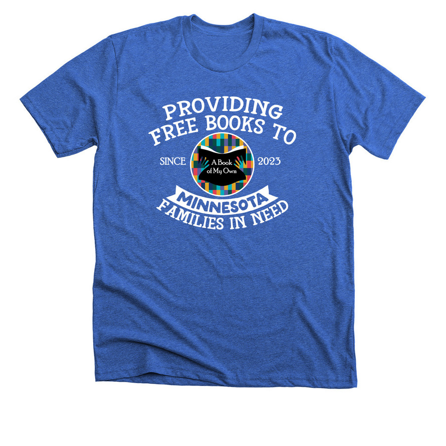 A Book of My Own, a Heather True Royal Premium Unisex Tee