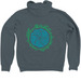 Natel FishSafe Zip Up Hoodies, a Heather Slate Zip Up Hoodie (back-view)