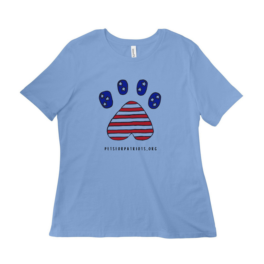 Taylum's Tees ? Paw it forward, a Carolina Blue Women?s Relaxed Cotton Tee