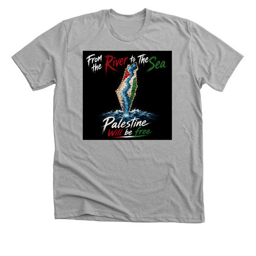 From the river to the sea...., a Athletic Heather Premium Unisex Tee