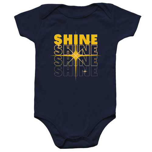 Shine like a star, baby!, a Navy Infant Onesie