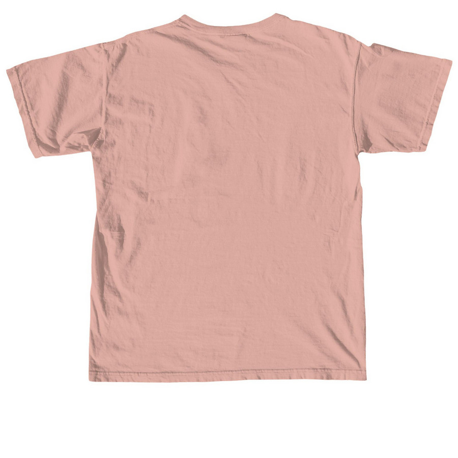Flowers Up & Down, a Peachy Comfort Colors Unisex Tee (back-view)