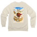 RENAISSANCE BISON AT SPANISH STEPS- on back, a Natural Premium Raglan Crewneck Sweatshirt (back-view)