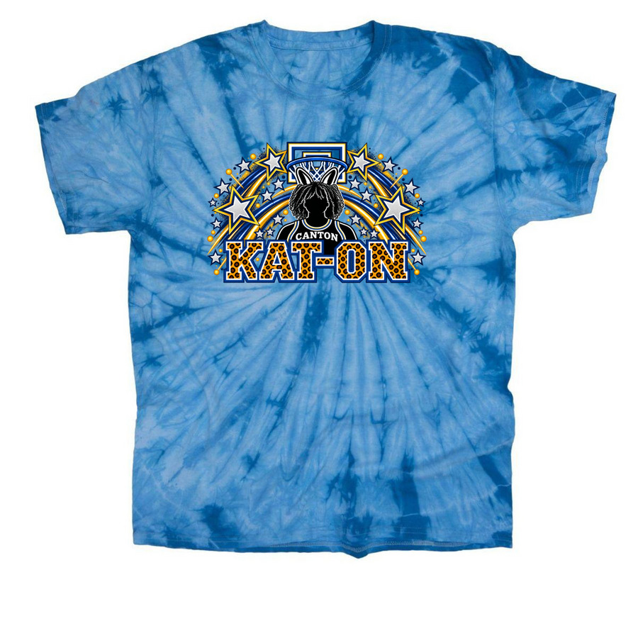 Blue Kat-On, a Baby Blue Classic Tie Dye Tee
