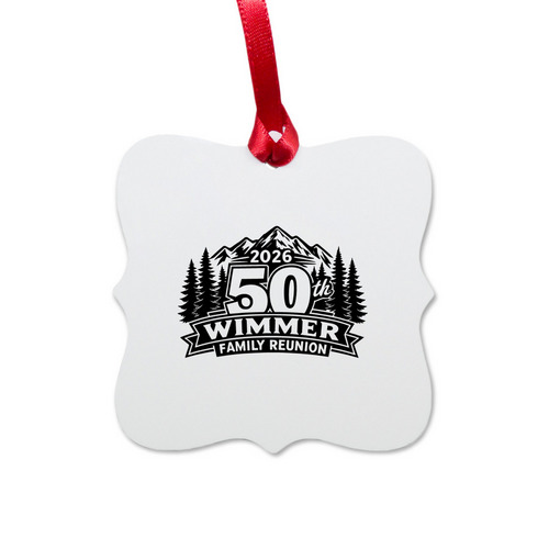 Ornaments, a White Aluminum Square Ornament