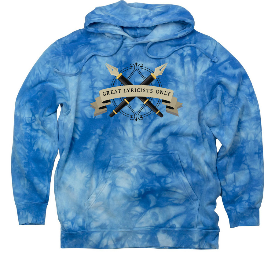 GREAT LYRICISTS ONLY PODCAST&nbsp;, a Aqua Blue Tie Dye Pullover Hoodie