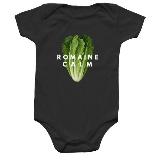 Romaine Calm, a Black Infant Onesie