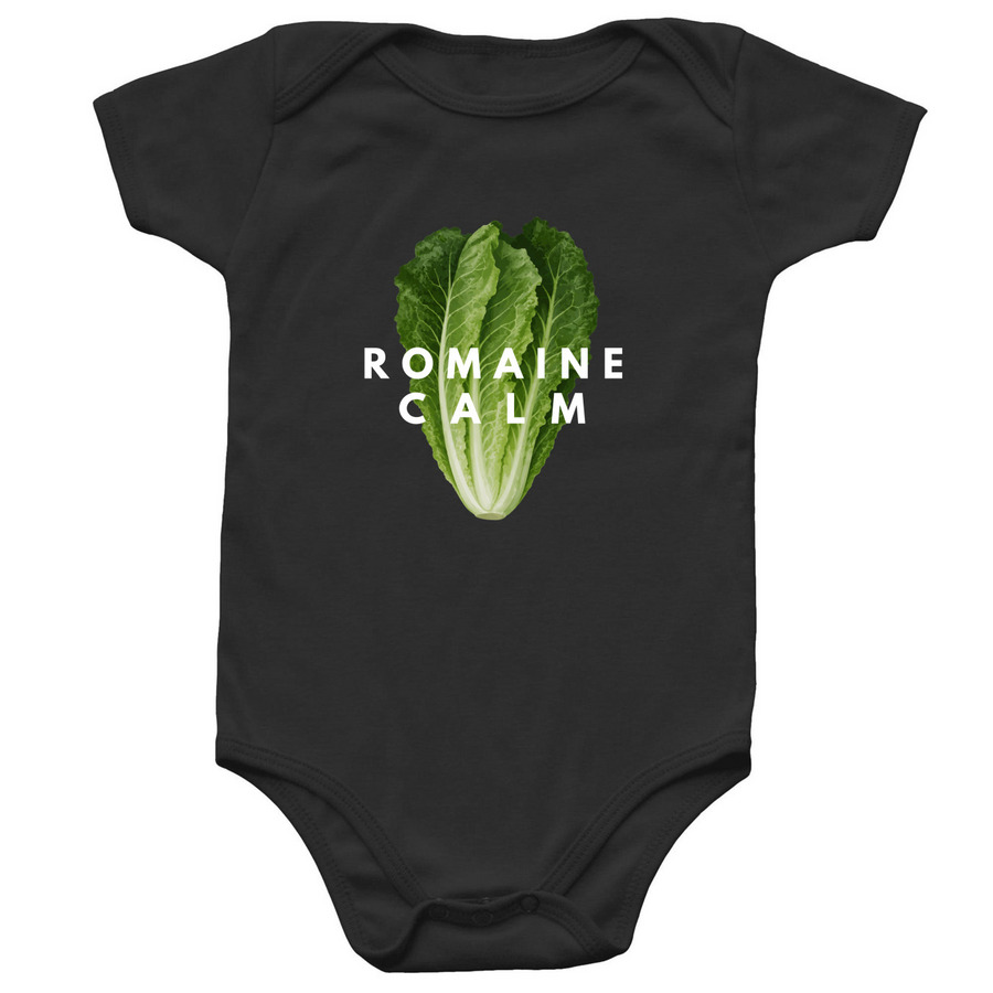 Romaine Calm, a Black Infant Onesie
