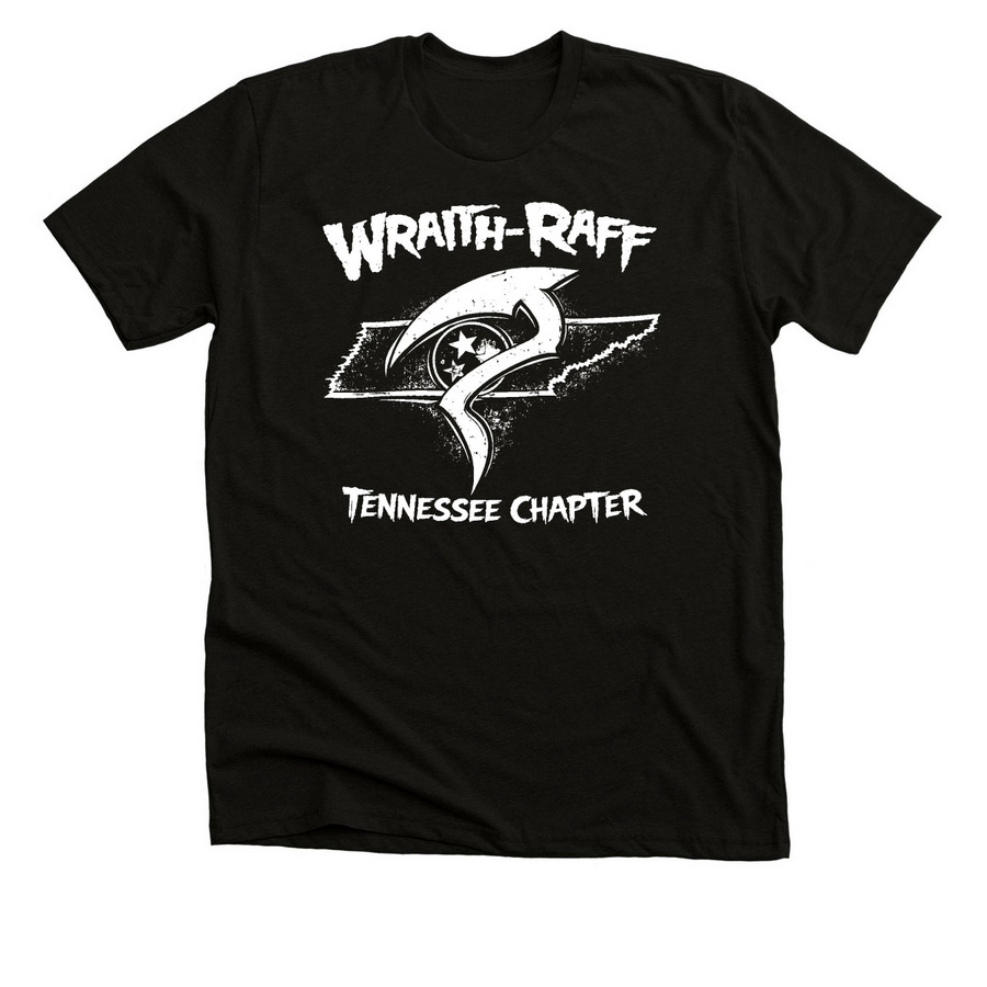 Wraith Raff / Tennessee Chapter, a Solid Black Blend Premium Unisex Tee