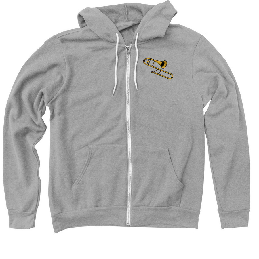 Trombone, a Athletic Heather Zip Up Hoodie