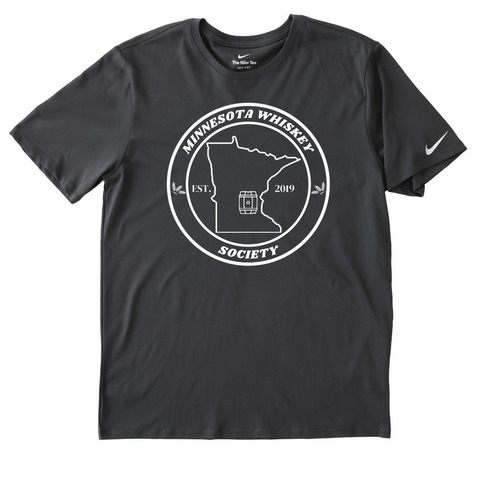 Minnesota Whiskey Society Nike Performance Tee, a Anthracite Nike Dri-FIT Jersey Blend Performance Tee