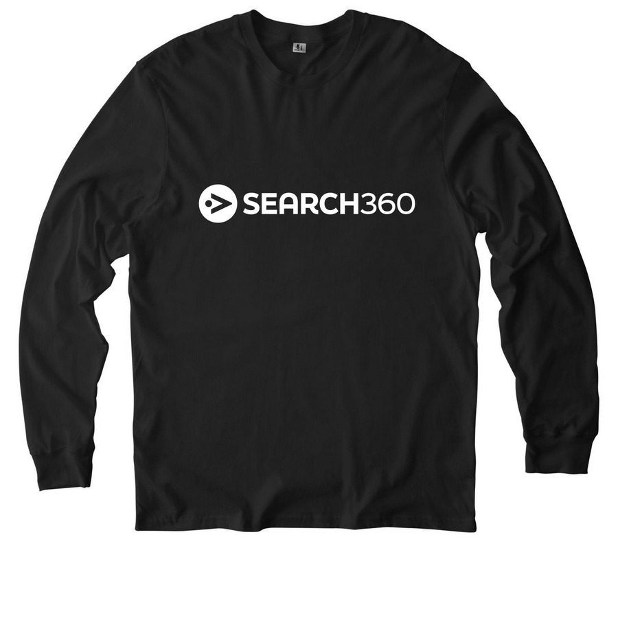 Search360&nbsp;Contrast Collection, a Deep Black Allmade Organic Cotton Long Sleeve Tee