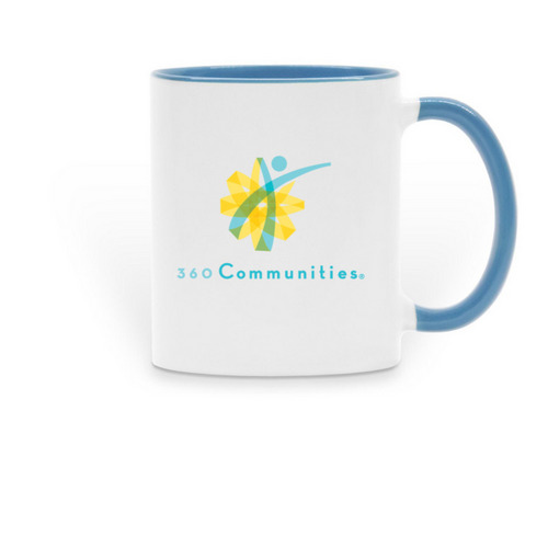 Hope for the future mug, a Light Blue Two-Tone Ceramic Mug