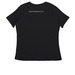 Kitty with Shorty, a Black Women's Relaxed V-Neck Tee (back-view)