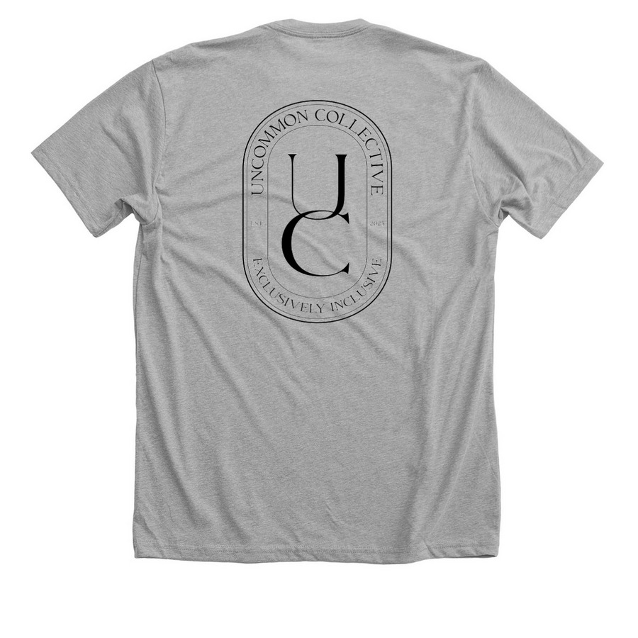Uncommon Collective Logo T (Light), a Athletic Heather Premium Unisex Tee (back-view)