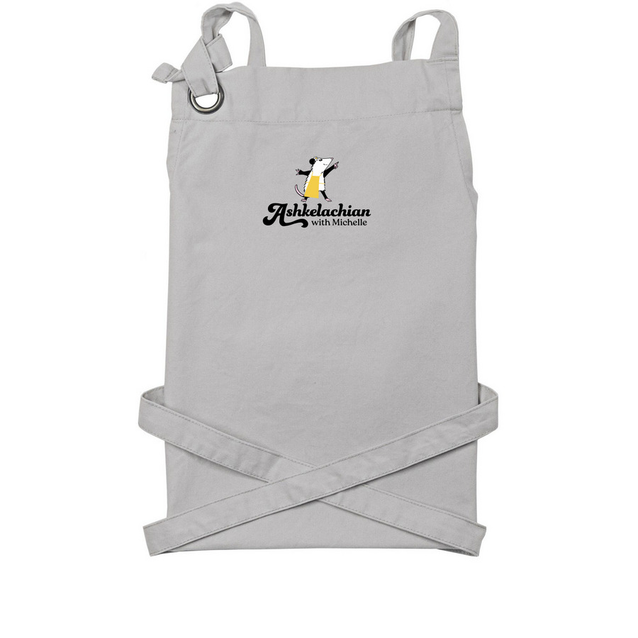 Pawpy Aprons, a Silver Cotton Canvas Pocket Apron