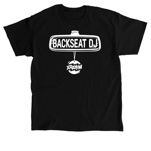 Backseat DJ White Logo Tee's + Hoodies, a Black Classic Unisex Tee