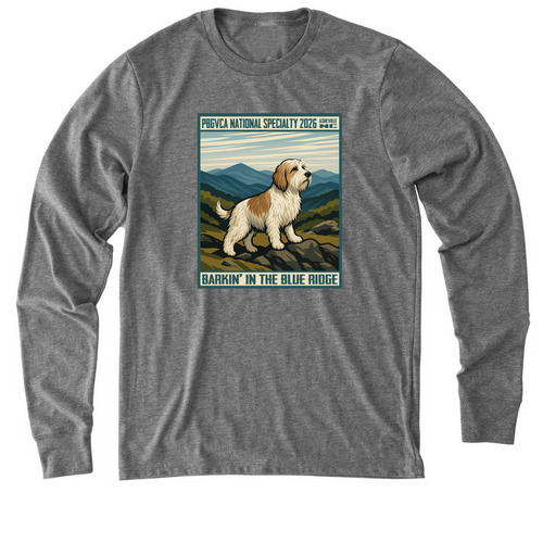 PBGV National Logo Wear, a Aluminum Grey Allmade Eco Triblend Long Sleeve Tee