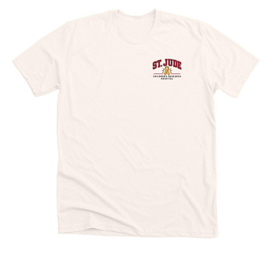 Our Goal is Cancer Free, a Heather Natural Premium Unisex Tee