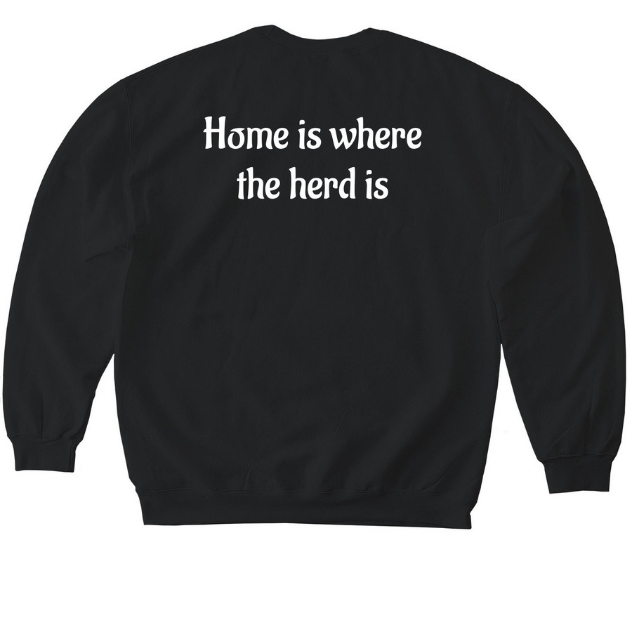 Lauerland Drill Team Shirt, a Black Softstyle Crewneck Sweatshirt (back-view)