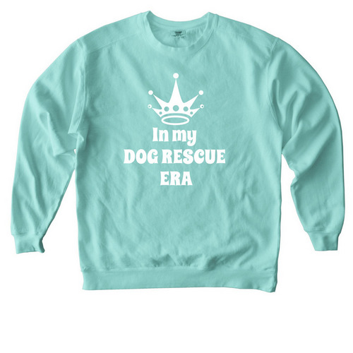 Dog Rescue Era, a Chalky Mint Comfort Colors Crewneck Sweatshirt